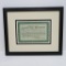 1919 Framed Drainage Stock Certificate