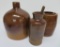 Stoneware lot, Hermann Jug, wax sealer jar and vase