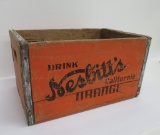 Wooden Nesbitt's Orange soda box, Madison Wisc