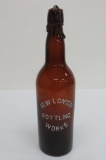 New London Bottling Works with stopper, 11 1/2