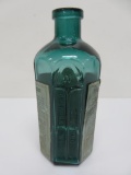 Turquoise Green Rumford Chemical Works, 8 sided bottle