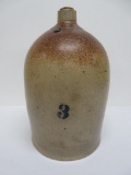 3 gallon C Herman & Co Milwaukee Salt glaze jug