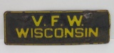 VFW Wisconsin License Plate, 12