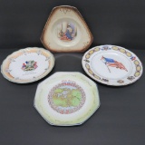 Four Antique and Vintage Patriotic Plates