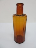 12 Sided Amber Cure Bottle, Kendall's Spavin Cure, IA, 5 3/4