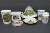 Seven pieces of Wisconsin Souvenir China