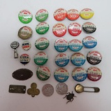 Electrician buttons and political buttons