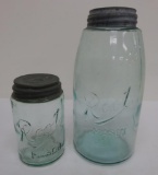 1/2 gallon and pint Root Mason Jars, aqua