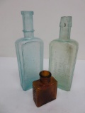 Three Medicine bottles, Ocean Weed and remedies, New York