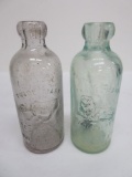 Lion and Beer Embossed Chicago Hutchinson Bottles, 6 3/4