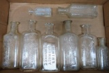 Eight Milwaukee Pharmacy and Druggist Bottles, clear, 2 3/4