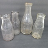 Gridley and Edgewood Farms milk bottles