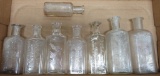 Eight Milwaukee Pharmacy and Druggist Bottles, clear, 3 3/4