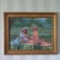 Kevin Miles Oil on canvas, A Day in the Country, framed 18