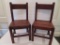 Pair of Wooden Children's Chairs