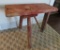 Primitive red painted bench