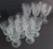 Footed Water and Wine glasses, 6 1/2