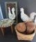 Decorative Chicken and basket lot