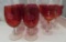 Acid Etchd Cranberry glass stems