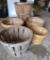 Five bushel baskets, as found, some wear noted