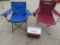 Folding camp chairs and Playmate cooler