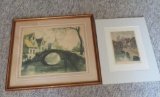 Two Bridge etchings, pencil signed and titled