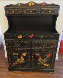 Country Decorated cabinet - Chickens