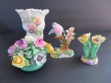 Box Lot of English and German Porcelain Flowers