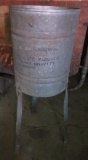 Metal Furnace Oil Barrel on Stand