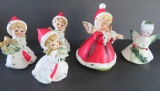 Christmas Lot of Lefton and Napcoware Figures and Music Box