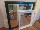 Two Wall Mirrors, Painted Frames