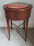 Round Drum Table with Doors