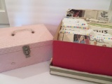 Lot of Sewing Patterns and Sewing Box, Including Vogue