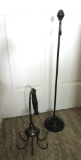 Floor Standing towel holder and wall mount rotating hooks