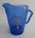 Shirley Temple Cobalt Blue Creamer, grocery store premium