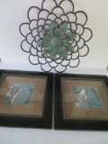 Decorative metal art and framed cloth prints