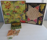 Children's Vintage Games, Uncle Wiggily and Chinese Checker board