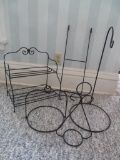 Decorative Metal ware, shelf and hangers