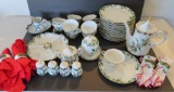 Lefton Christmas China, Holly Berry, tea service for 13 with accessories