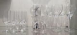 Wine and Cordial Stemware lot with Mikasa Dolphins Wine stopper