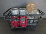 Magnetic jars and storage baskets