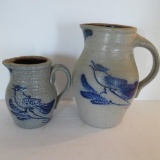 Two Cardinal pitchers, Rowe Pottery