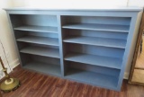 6 1/2' Oak painted bookshelves, Roycroft Grey