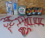 Hardware lot includes, coated metal hooks, zip ties, grip organizers and more