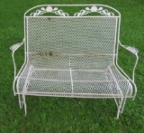 4' Metal Mesh Glider, floral design