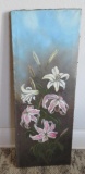 Early Oil painting on canvas, Lily, 29 1/2