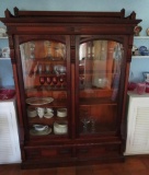 Fabulous Walnut Cabinet, carved, two doors, 2 drawers