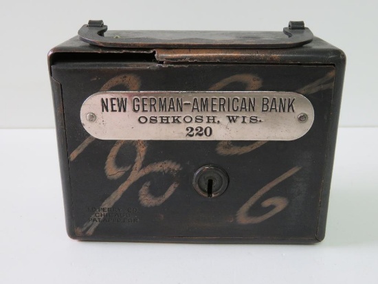 New German-American Bank, Oshkosh, WIS 220 Bank with handle