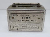 City National Bank, Oshkosh, Wis, A Dollar in the Bank is Worth Two in the Pocket Bank