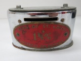 Bank of St. Louis, 1 & 1/2% Interest, Oval Bank with handle